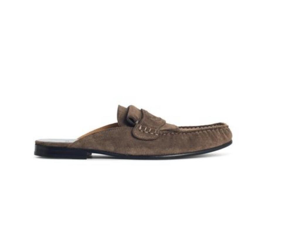 NEW MARNI women's sabot slip on loafer in taupe